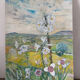 List of tigridias and hollyhocks, signed Maurice Bouillot 1972
