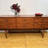 Mid century retro vintage teak small sideboard by Schreiber 1960