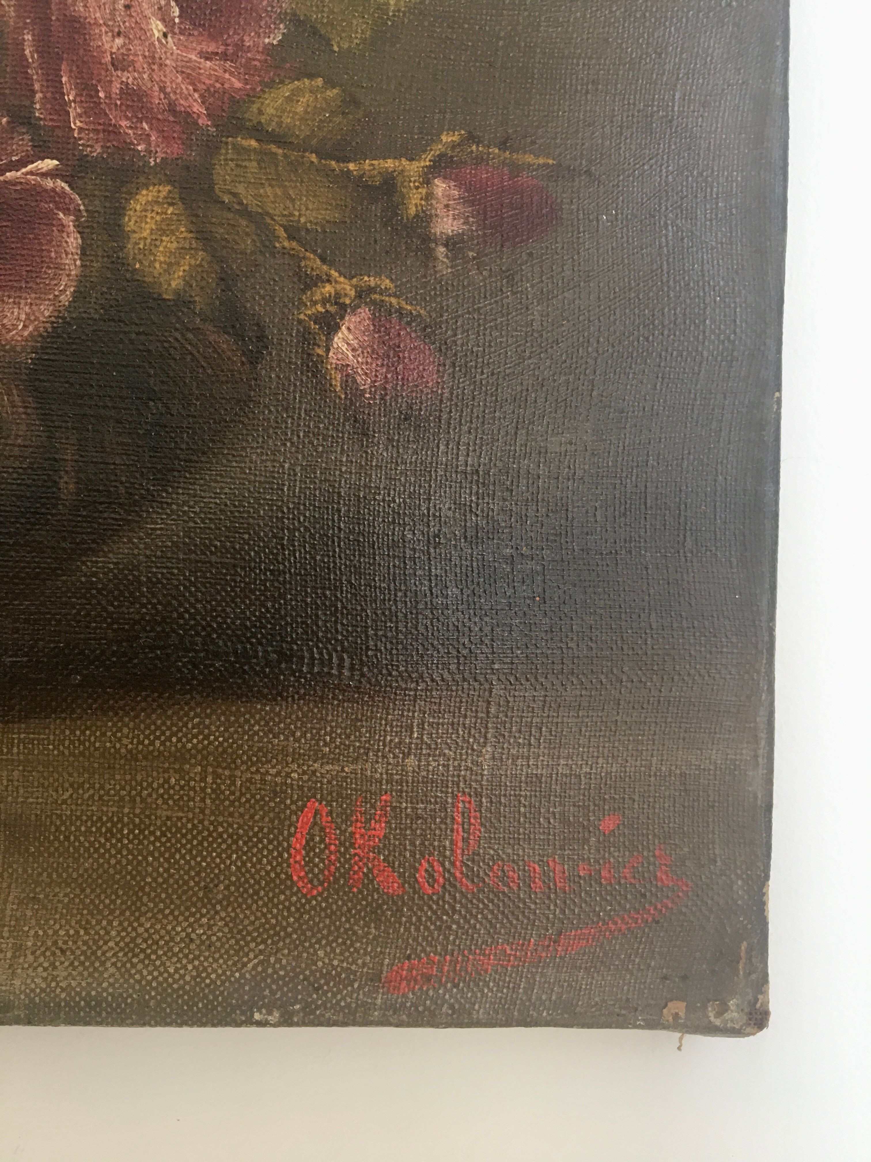 Huile sur toile, signée, tableau début 20e siècle