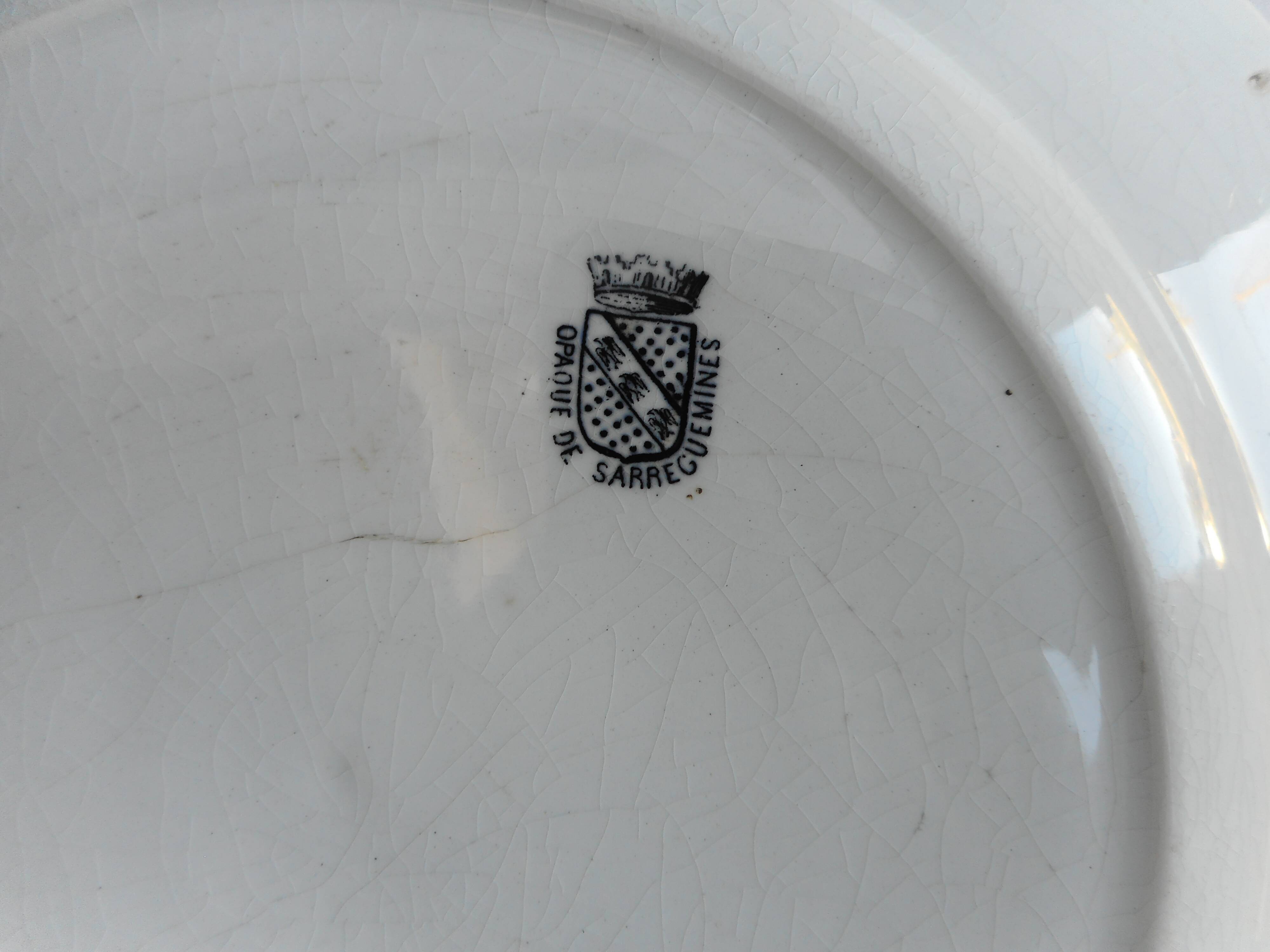Lot de 5 assiettes faïence de Sarreguemines