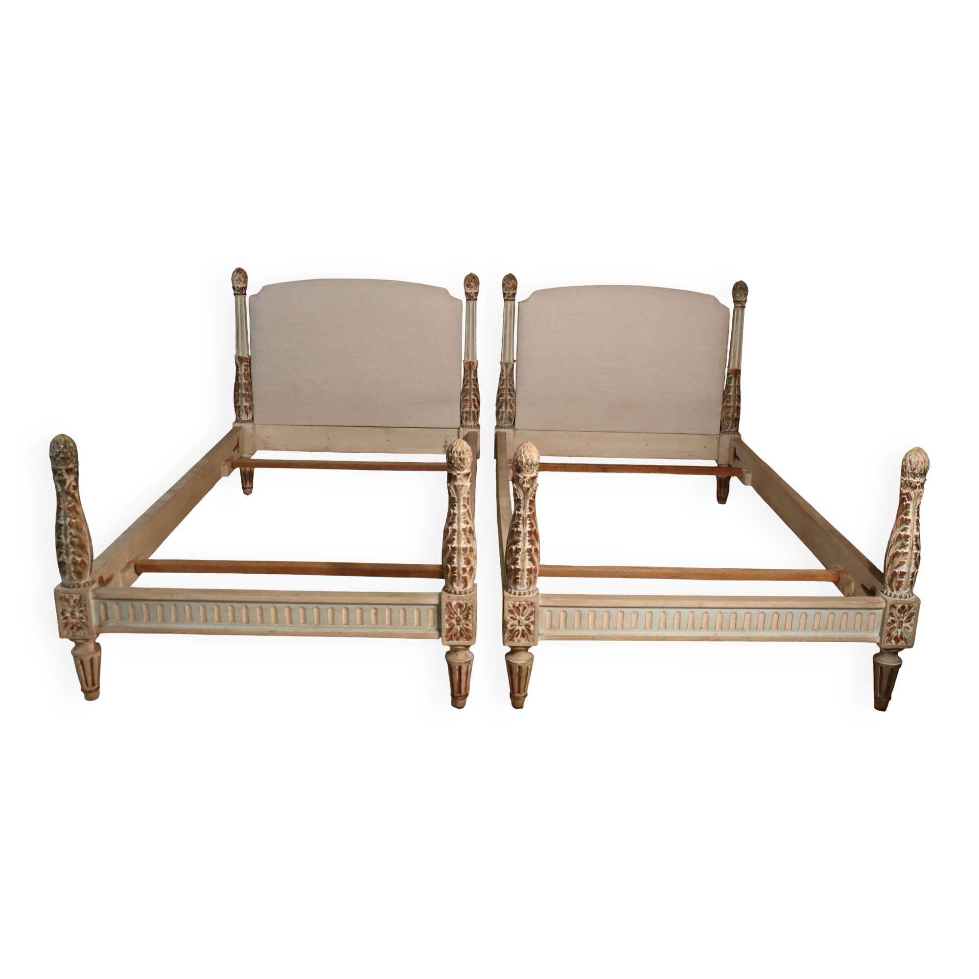 pair of twin beds in Louis XVI style