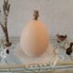 Brussels porcelain lamp ostrich egg
