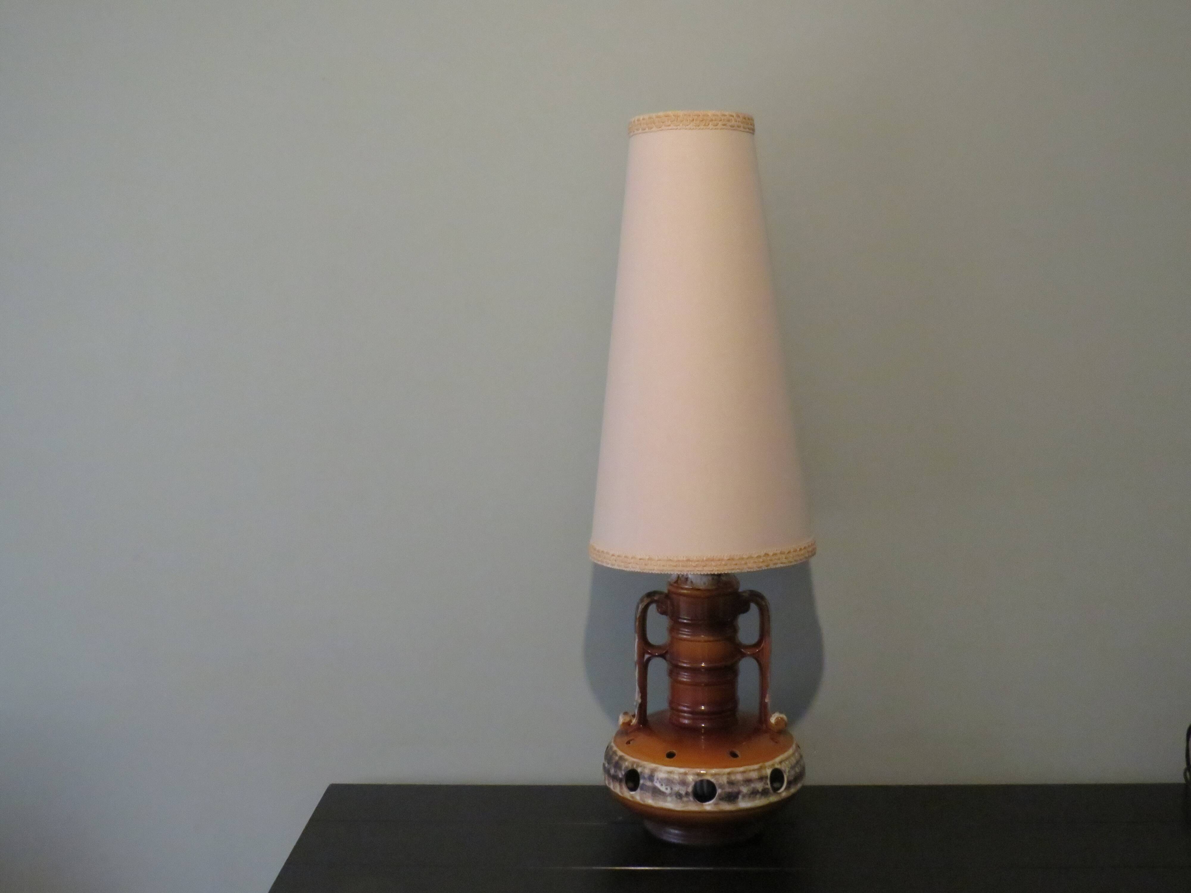 Lampadaire vintage en céramique 1960
