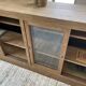 Oak sideboard with glass doors