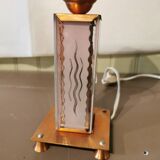 Art Deco lamp in copper and glass