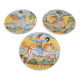 3 old majolica plates from montelupo signature hand decor