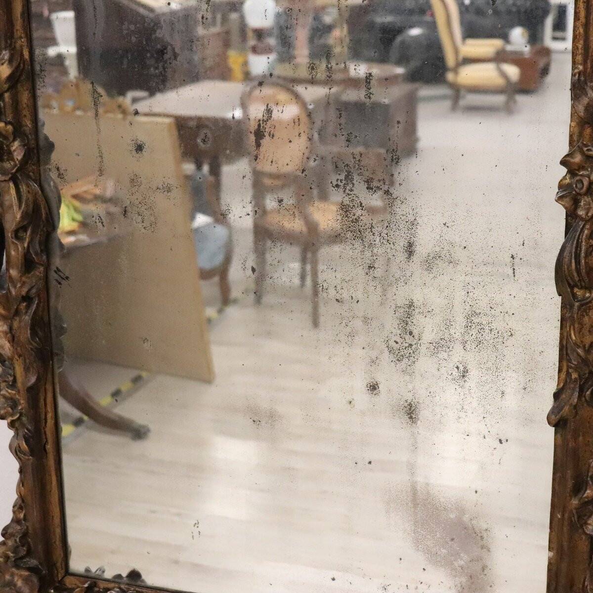 Antique Large Wall Mirror, Italy Late 19th Century