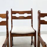Set of six Razorback dining chairs