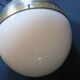 Grande suspension Hicks en bronze et boule de verre, USA