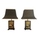 Pair of Le Dauphin pagoda lamps