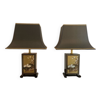 Paire lampes pagodes Le Dauphin