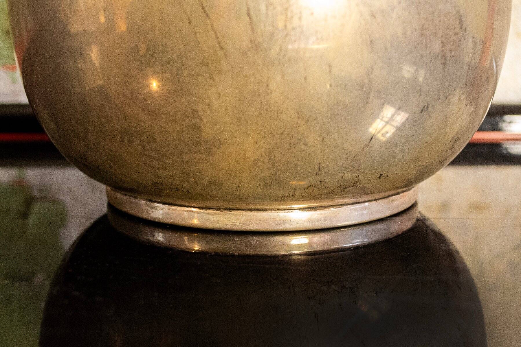 Spatialist silver vase, Italy, 1960s