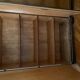Lot de 2 armoires à rideaux Art Déco en bois marron, 1930s, intérieur compartimenté