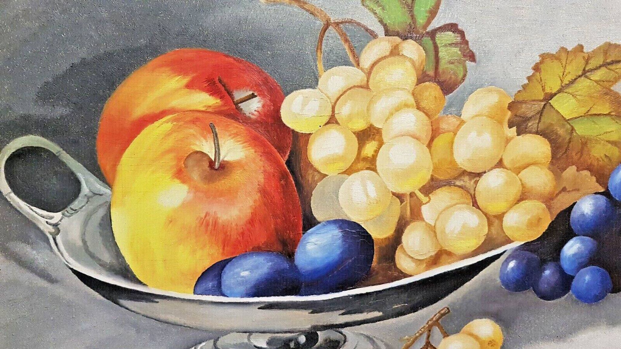 Tableau nature morte aux fruits - Huile sur panneau - Epoque 1930