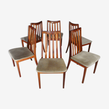 Six scandinavian g Plan teak chairs