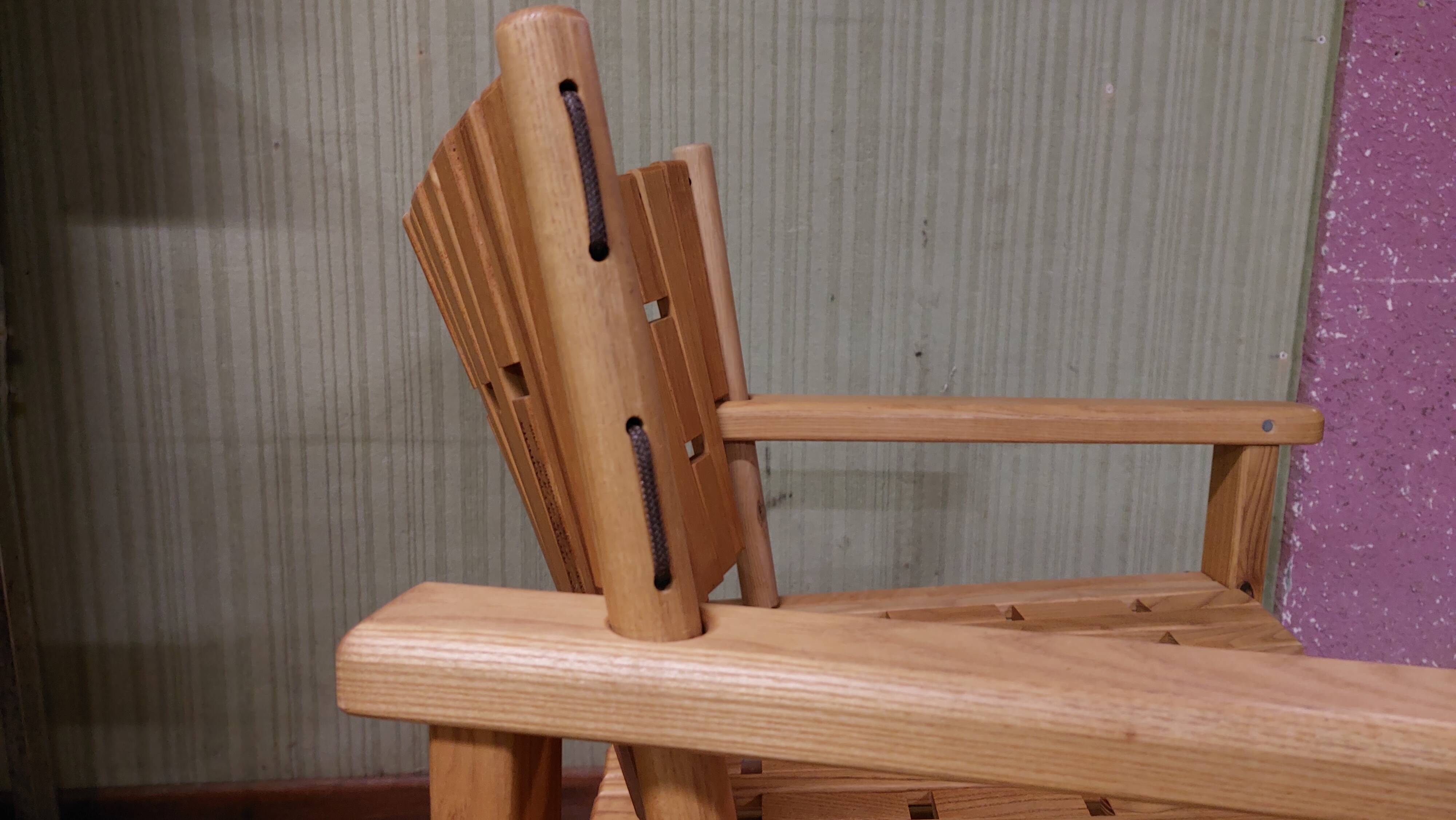 Fan armchair in Scandinavian style locust