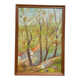 Tableau, peinture à l'huile, paysage signé