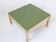 Table basse carrée Formica kaki vintage 1950 Rockabilly 50's