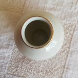 Very small round vase in off-white color with gold edging ESCHENBACH