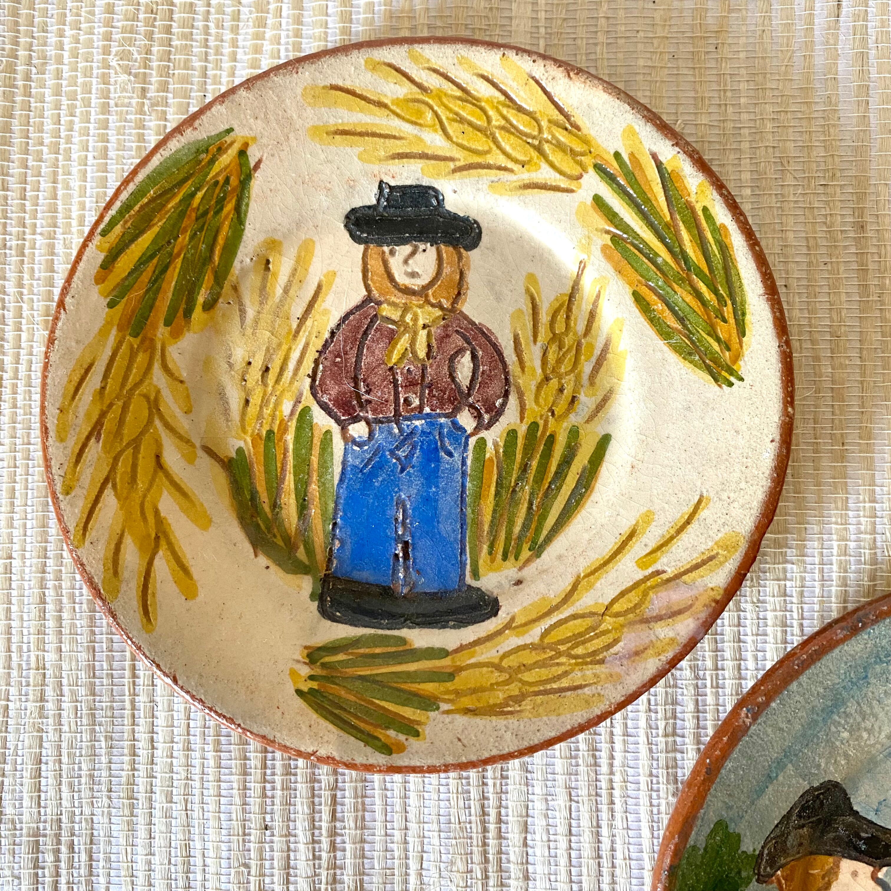 Decorative terracotta plates, Brittany