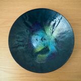 1970S Enameled Metal Bowl Signed By Artist