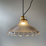 Vintage prismatic glass pendant lamp