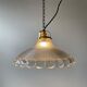 Vintage prismatic glass pendant lamp