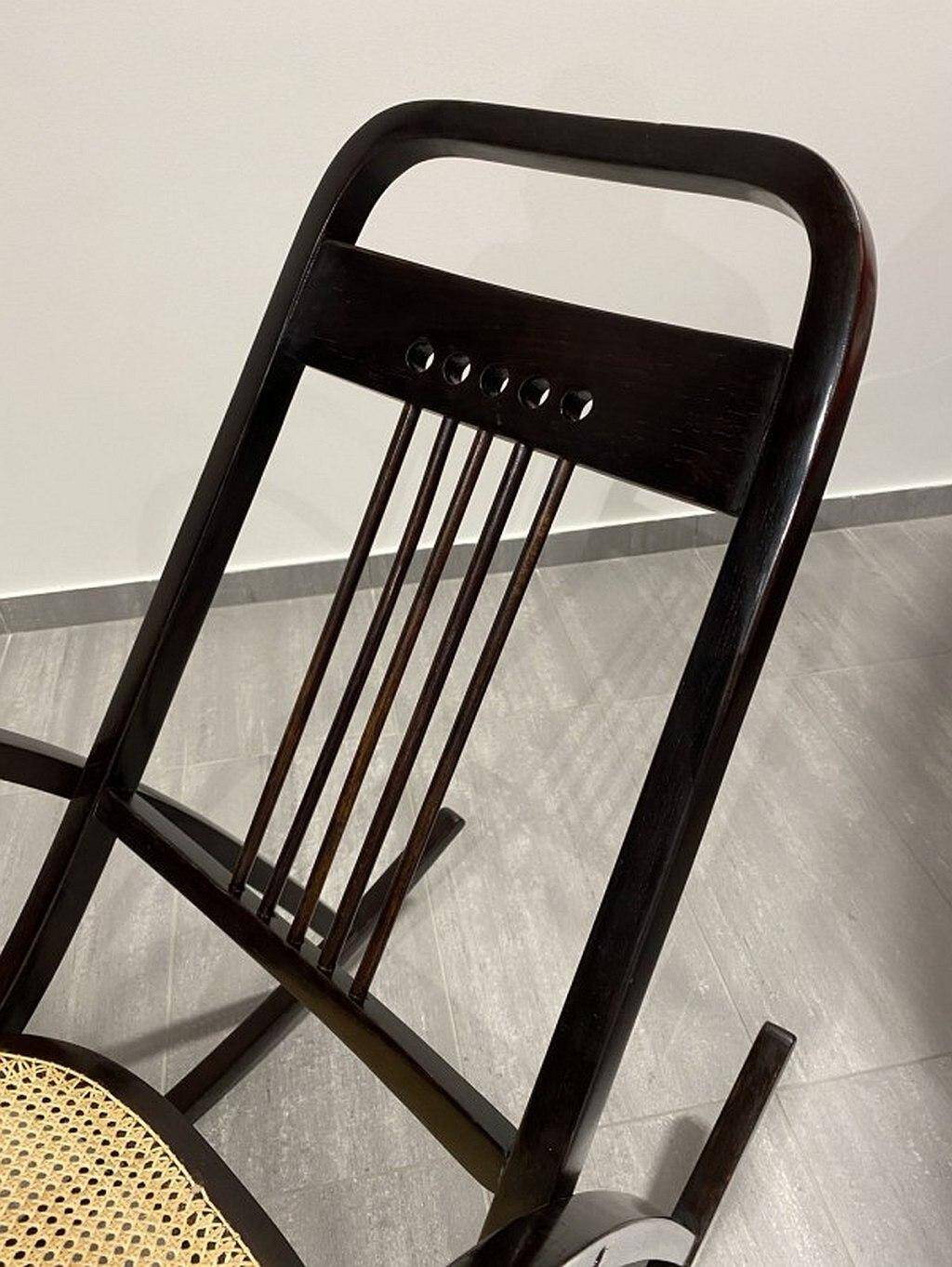 Chaise à bascule Sécession n°7211 par Marcel Kammerer pour Thonet