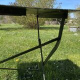 Antique black metal folding table – good quality