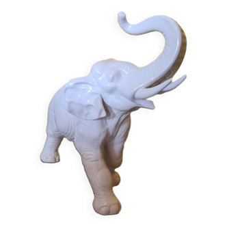 Ceramic White Elephant numbered 814, from the 1960s, Vintage