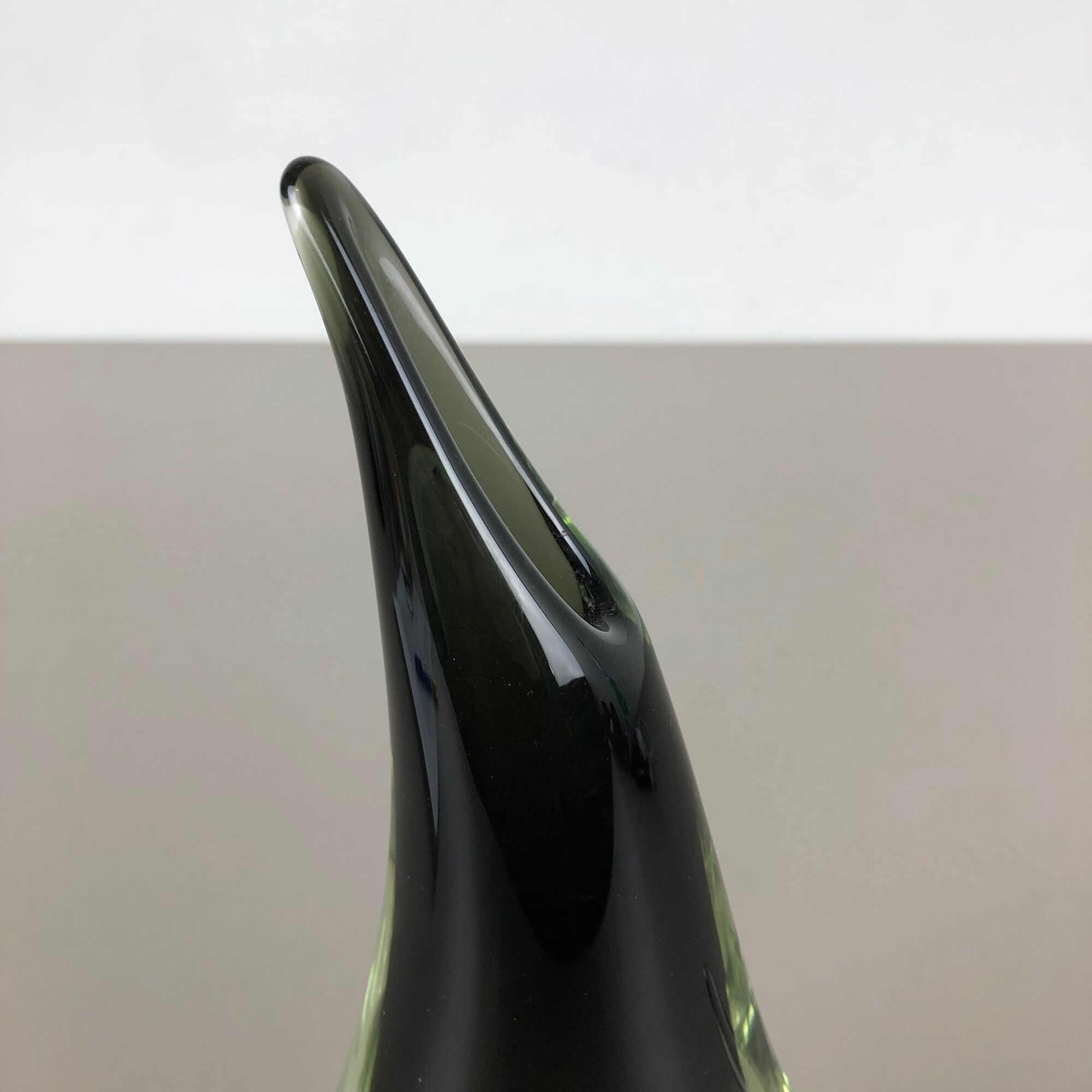 Multi-Color Heavy Large Murano Glass Sommerso Vase, Italy, 1970s
