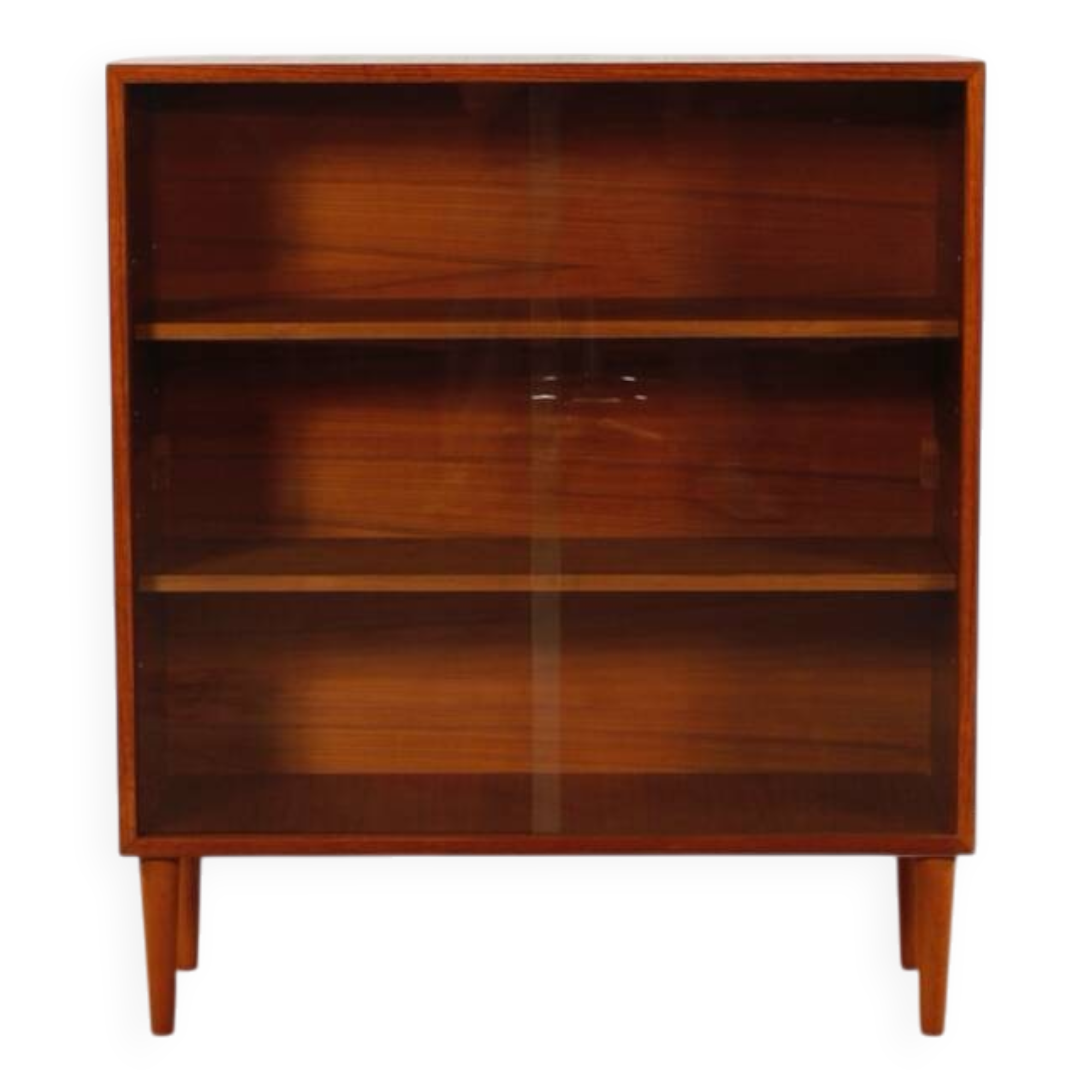 Vitrine vintage en teck, design du milieu du siècle, années 60-70