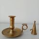 Set of 2 brass cellar rat candlesticks