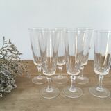 Champagne flutes Cristal d'Arques model "Versailles"