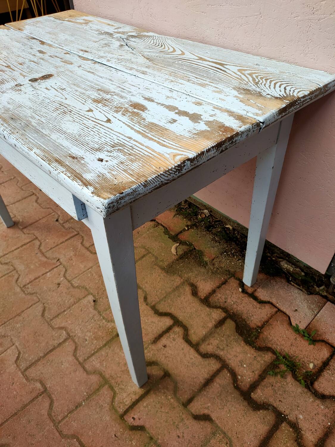 Pastel blue farm table