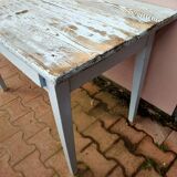 Pastel blue farm table