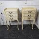 Pair of Louis XV style bedside tables with patina