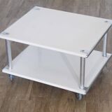 Designer coffee table in metal and lacquer 1970