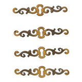 Entrée de clé horizontale en laiton vieilli, type vermicelle