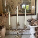 Old gilded bronze candlestick