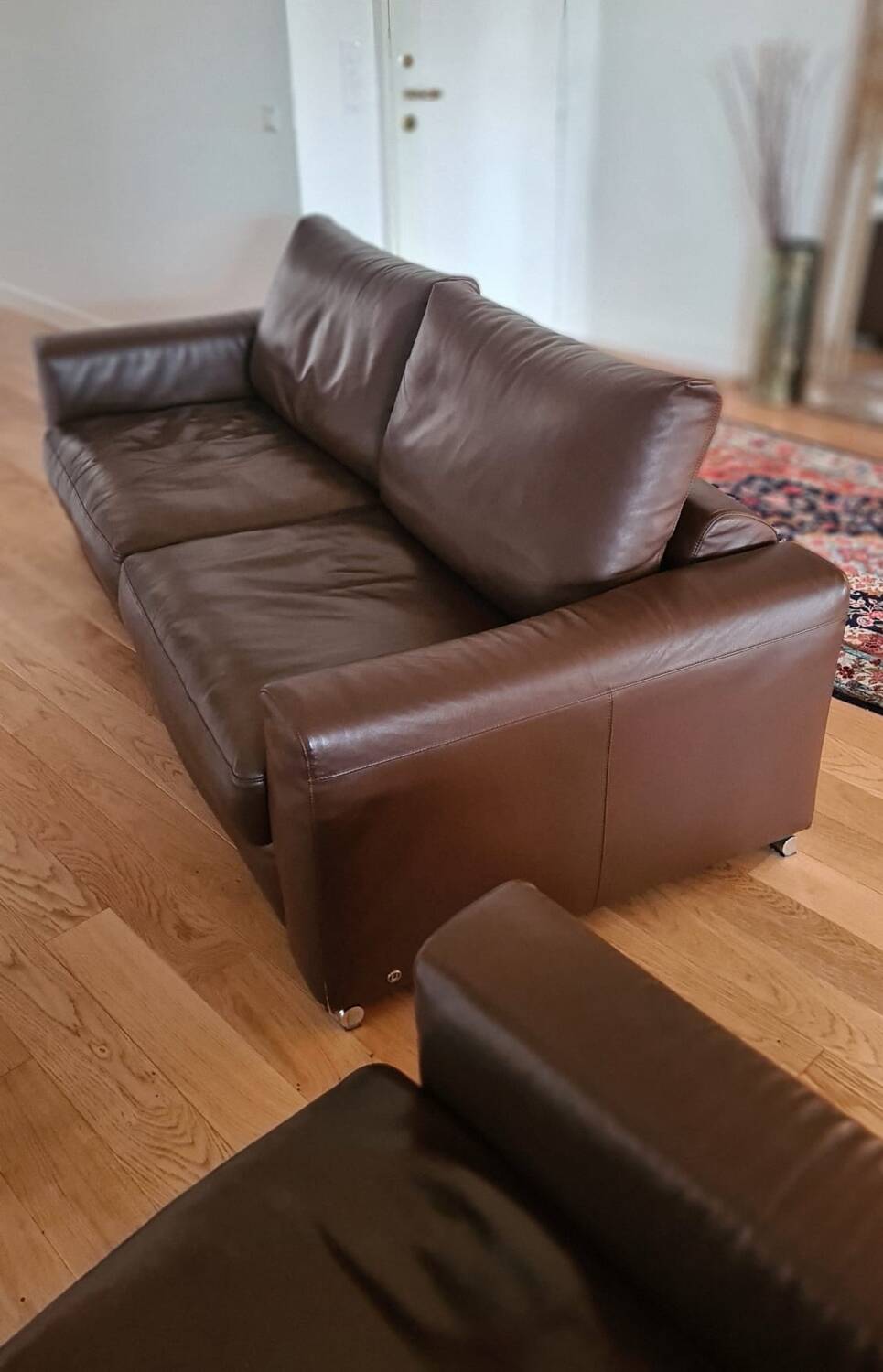 Canapé Natuzzi en cuir pleine fleur