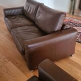 Natuzzi full grain leather sofa