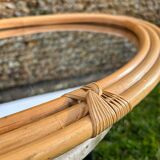 Vintage 1970s bamboo mirror