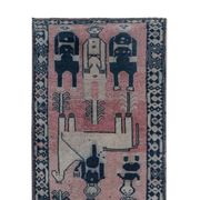 Tapis vintage turc de oushak tissé à la main 104x320 cm
