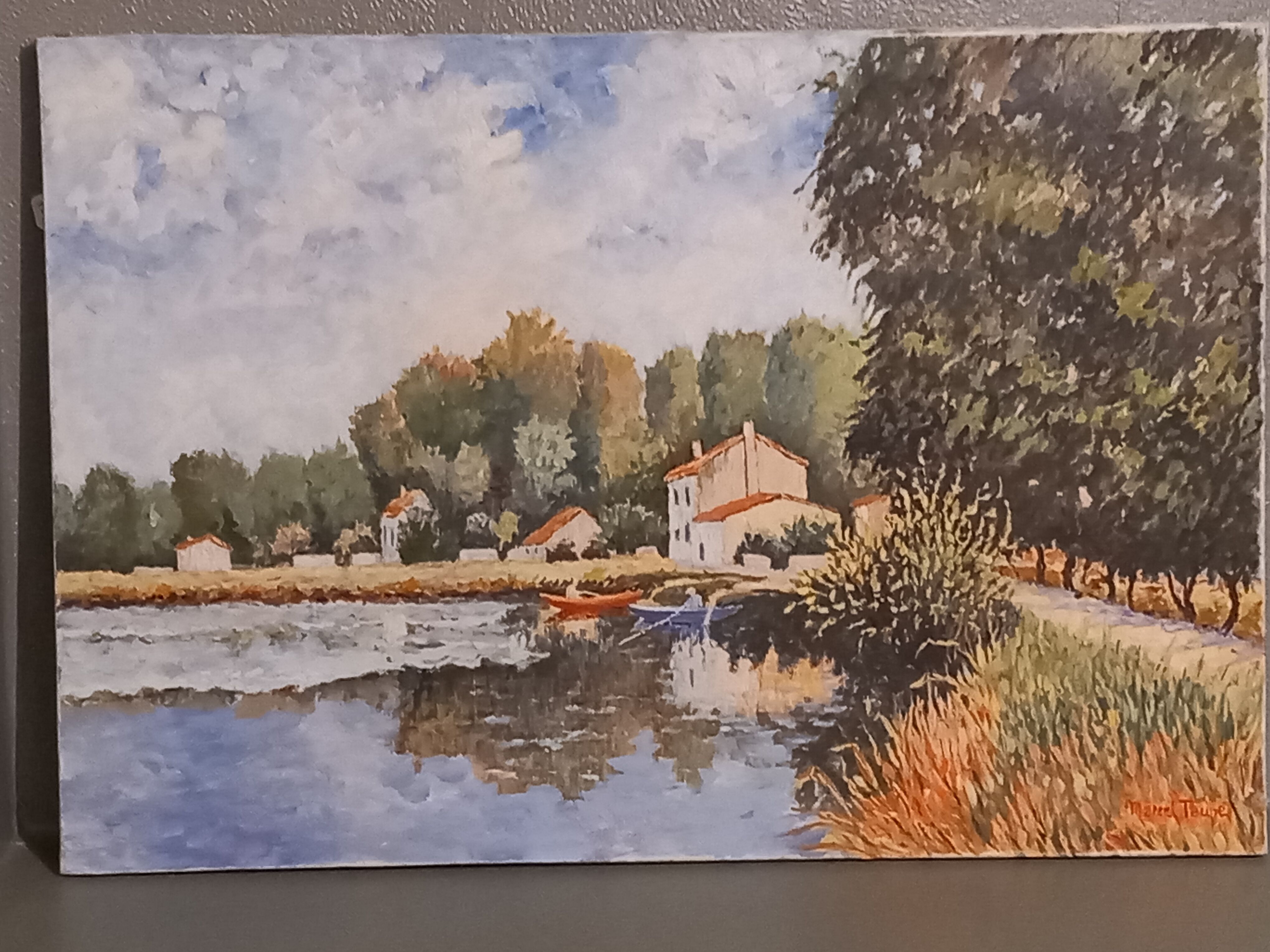 Oil on canvas signed-landscape