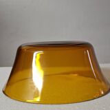 Vintage amber glass salad bowl.