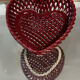 Empty Heart Pocket / Woven Ceramic Centrepiece - 1950s style