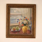 Nature morte avec vue par la fenêtre, par Gerhard Larsson, 1953