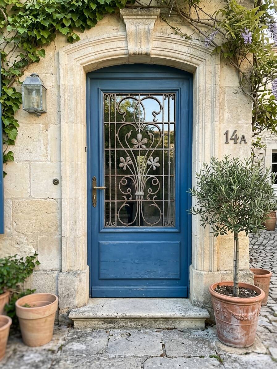 Art Nouveau cast iron grille from the 1900s.