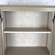 Parisian showcase dresser revamped country style wallpaper paint